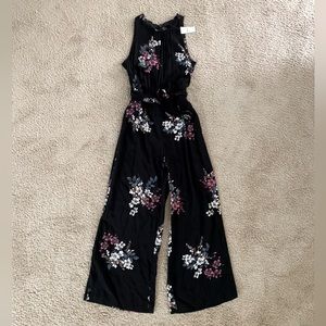 NWT LOFT Black Floral Romper